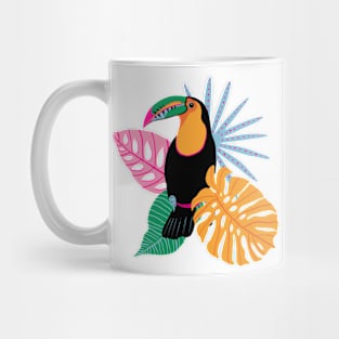 Toucan with Tropical Leaves Mug